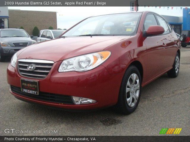 2009 Hyundai Elantra GLS Sedan in Apple Red Pearl