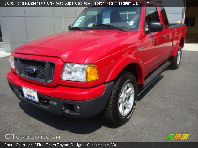 2005 Ford Ranger FX4 Off-Road SuperCab 4x4 in Torch Red