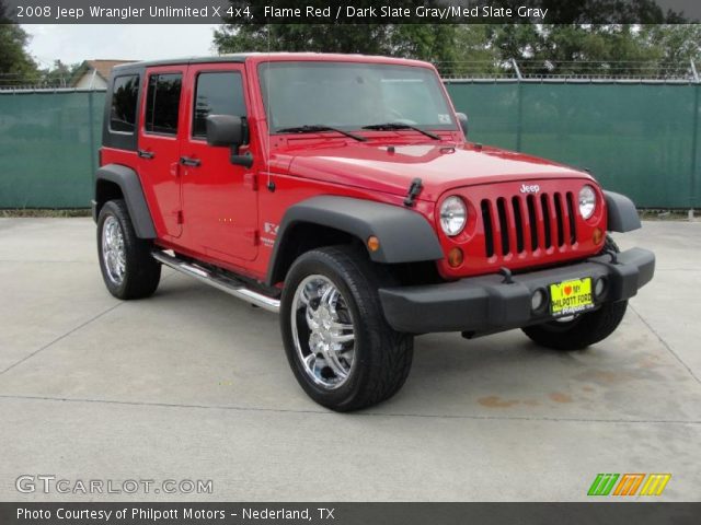 2008 Jeep Wrangler Unlimited X 4x4 in Flame Red