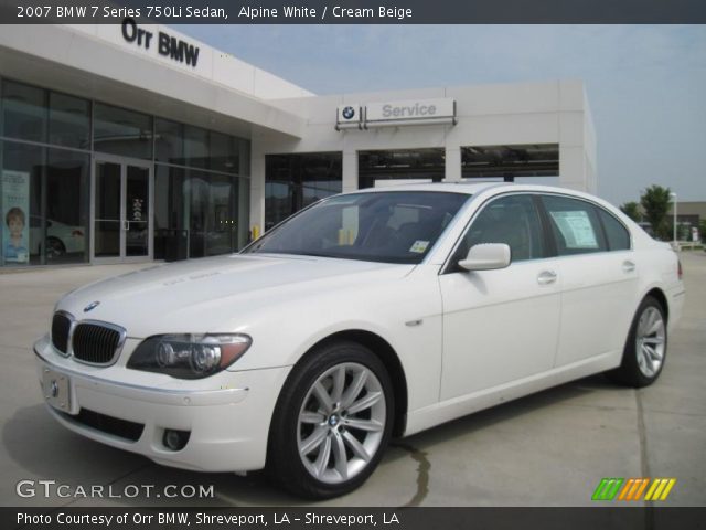 2007 BMW 7 Series 750Li Sedan in Alpine White