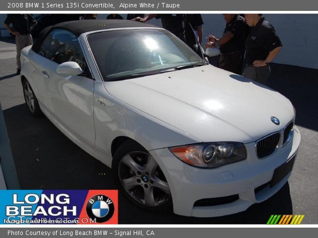 2008 BMW 1 Series 135i Convertible in Alpine White