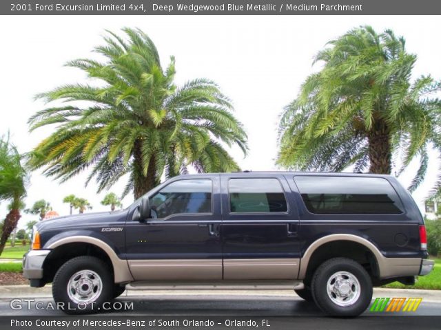 2001 Ford Excursion Limited 4x4 in Deep Wedgewood Blue Metallic