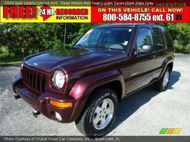 2004 Jeep Liberty Limited 4x4 in Deep Molten Red Pearl