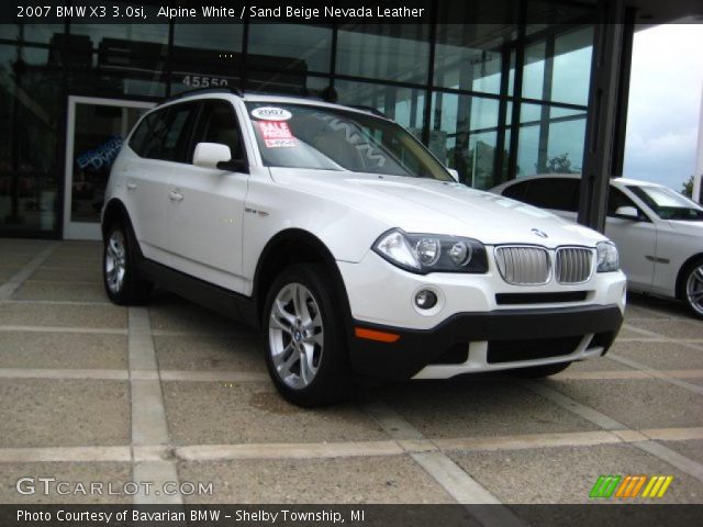 2007 BMW X3 3.0si in Alpine White