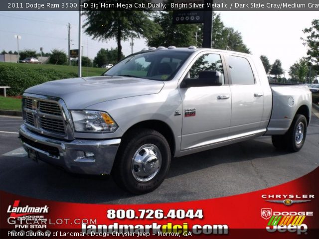 2011 Dodge Ram 3500 HD Big Horn Mega Cab Dually in Bright Silver Metallic