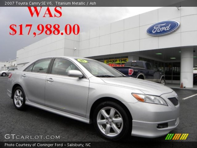 2007 Toyota Camry SE V6 in Titanium Metallic