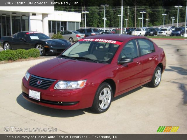 2007 Saturn ION 2 Sedan in Berry Red