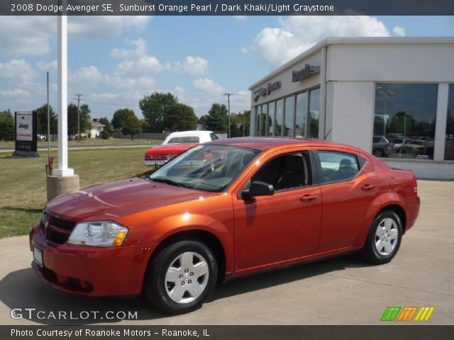 2008 Dodge Avenger SE in Sunburst Orange Pearl