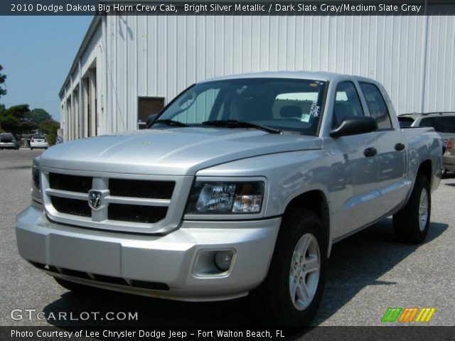 2010 Dodge Dakota Big Horn Crew Cab in Bright Silver Metallic