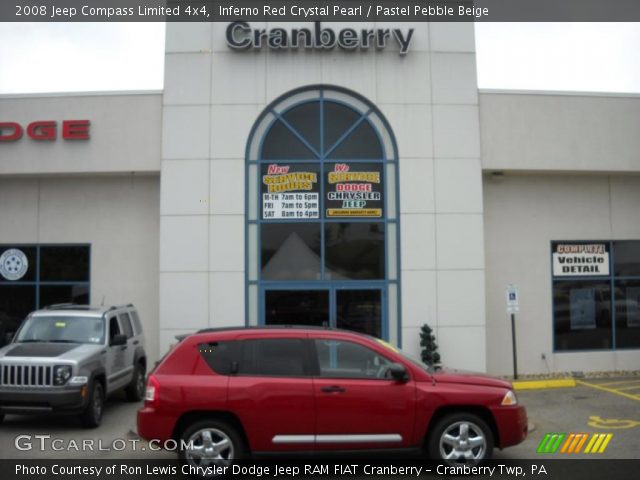 2008 Jeep Compass Limited 4x4 in Inferno Red Crystal Pearl