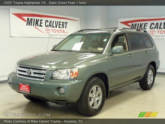 2005 Toyota Highlander V6 in Oasis Green Pearl