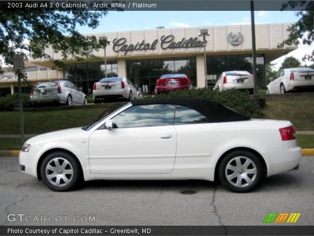 2003 Audi A4 3.0 Cabriolet in Arctic White