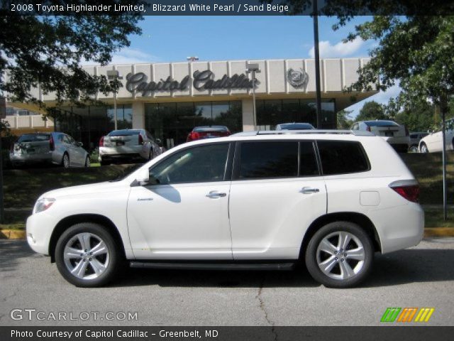 2008 Toyota Highlander Limited in Blizzard White Pearl