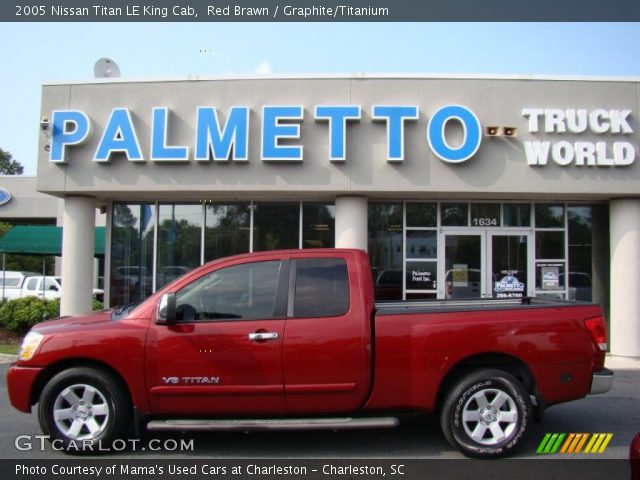 2005 Nissan Titan LE King Cab in Red Brawn