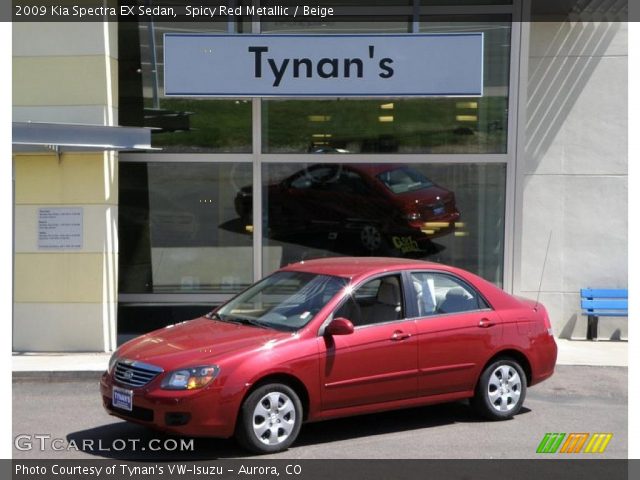 2009 Kia Spectra EX Sedan in Spicy Red Metallic