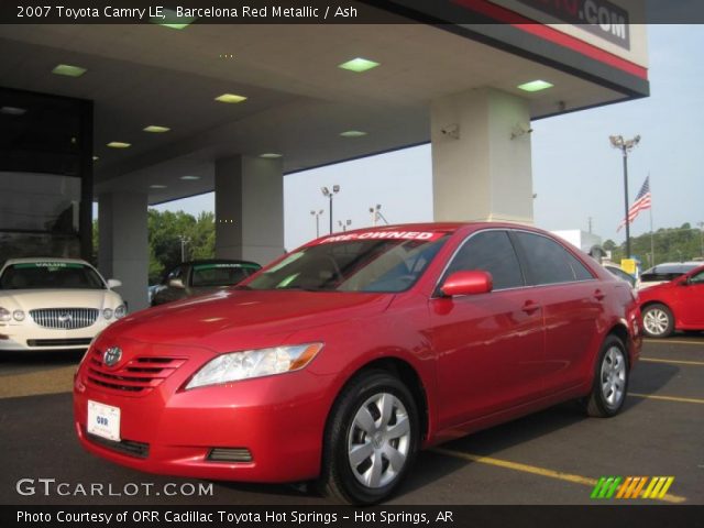 2007 Toyota Camry LE in Barcelona Red Metallic