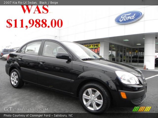 2007 Kia Rio LX Sedan in Black