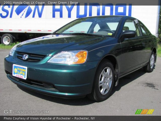 2001 Honda Civic LX Coupe in Clover Green