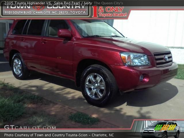 2005 Toyota Highlander V6 in Salsa Red Pearl