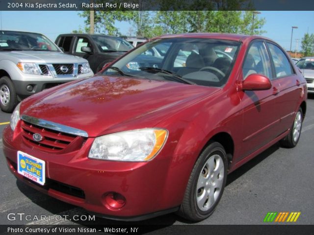 2004 Kia Spectra Sedan in Radiant Red