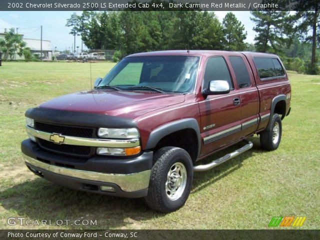 2002 Chevrolet Silverado 2500 LS Extended Cab 4x4 in Dark Carmine Red Metallic