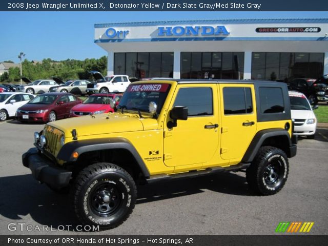 2008 Jeep Wrangler Unlimited X in Detonator Yellow
