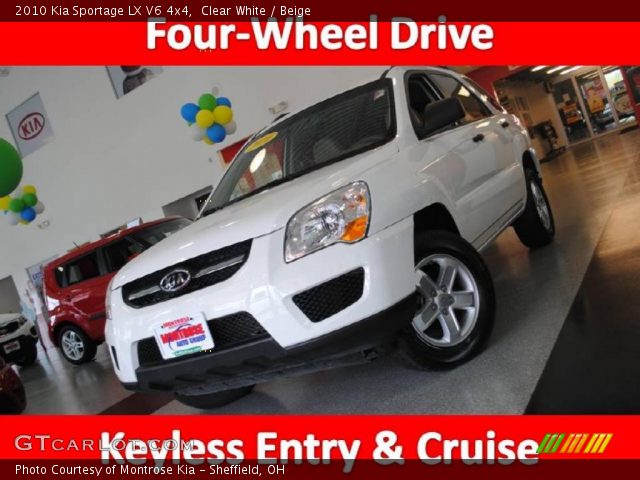 2010 Kia Sportage LX V6 4x4 in Clear White