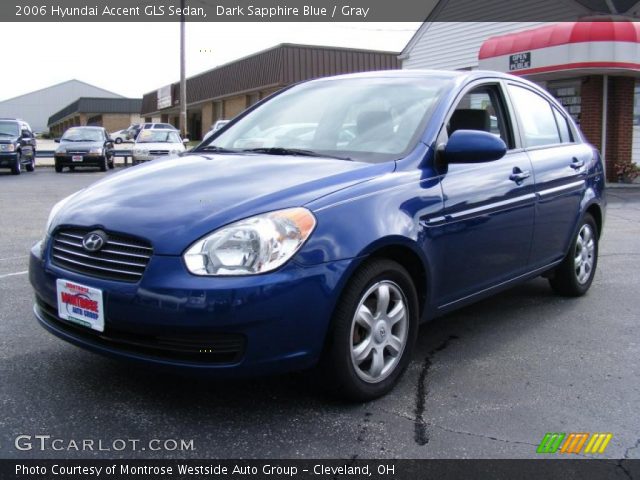 2006 Hyundai Accent GLS Sedan in Dark Sapphire Blue