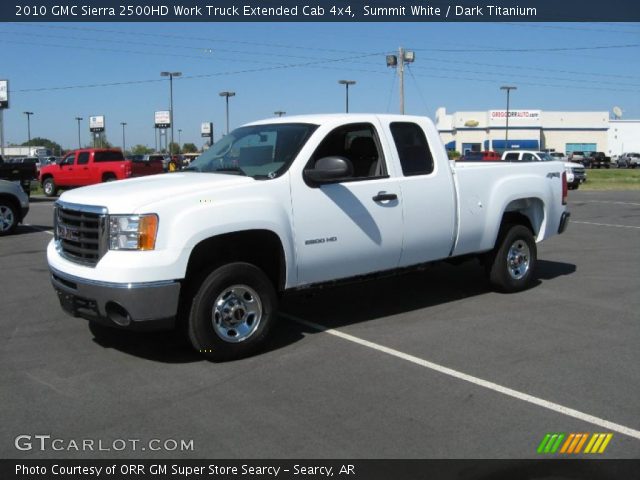 2010 GMC Sierra 2500HD Work Truck Extended Cab 4x4 in Summit White