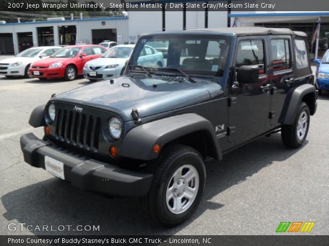 2007 Jeep Wrangler Unlimited X in Steel Blue Metallic
