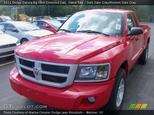 2011 Dodge Dakota Big Horn Extended Cab in Flame Red