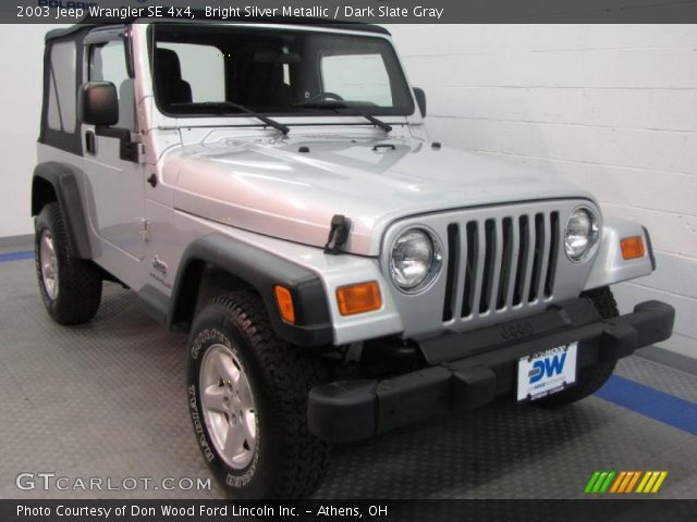 2003 Jeep Wrangler SE 4x4 in Bright Silver Metallic