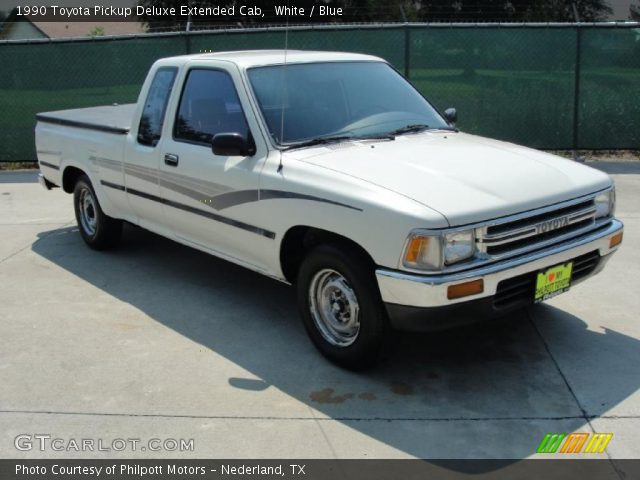 White 1990 Toyota Pickup Deluxe Extended Cab Blue