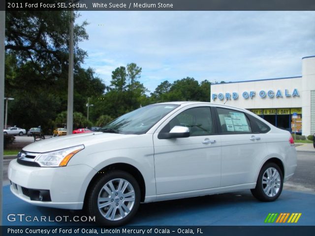 2011 Ford Focus SEL Sedan in White Suede