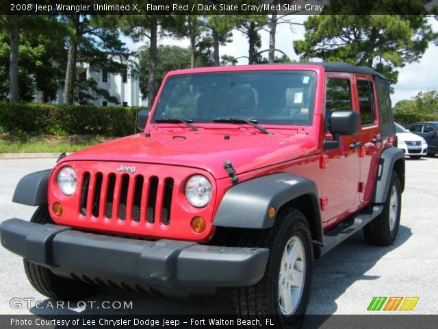 2008 Jeep Wrangler Unlimited X in Flame Red