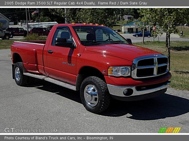 2005 Dodge Ram 3500 SLT Regular Cab 4x4 Dually in Flame Red