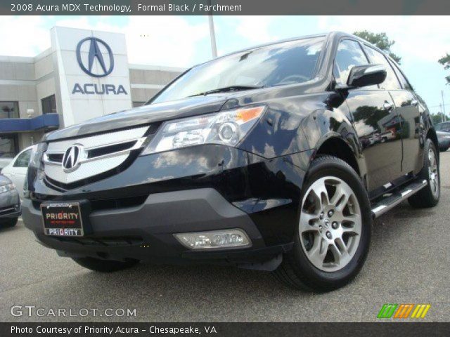 2008 Acura MDX Technology in Formal Black