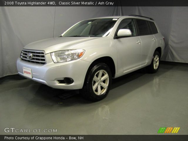2008 Toyota Highlander 4WD in Classic Silver Metallic