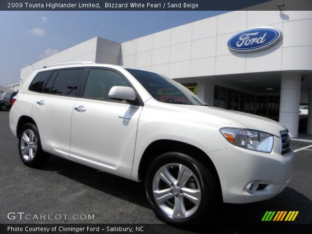 2009 Toyota Highlander Limited in Blizzard White Pearl