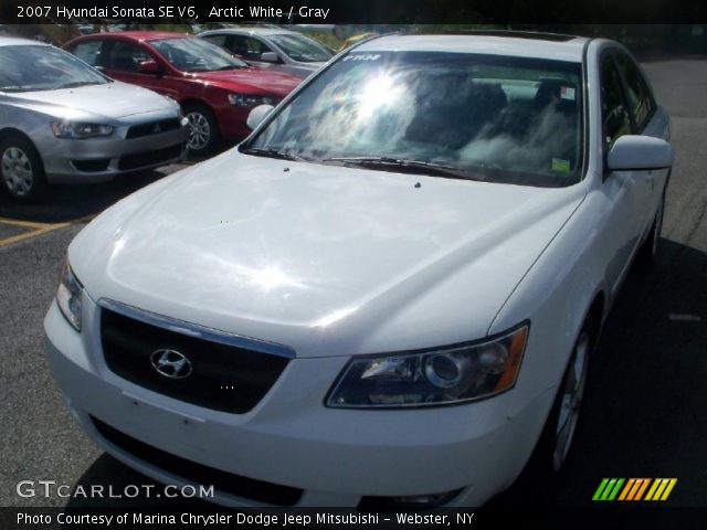 2007 Hyundai Sonata SE V6 in Arctic White