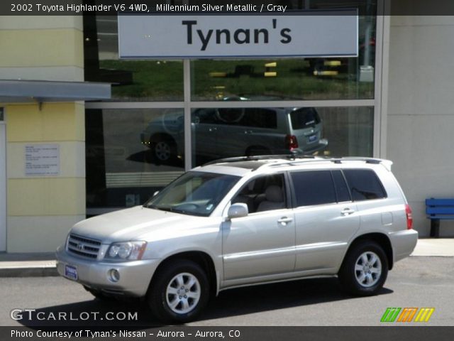 2002 Toyota Highlander V6 4WD in Millennium Silver Metallic