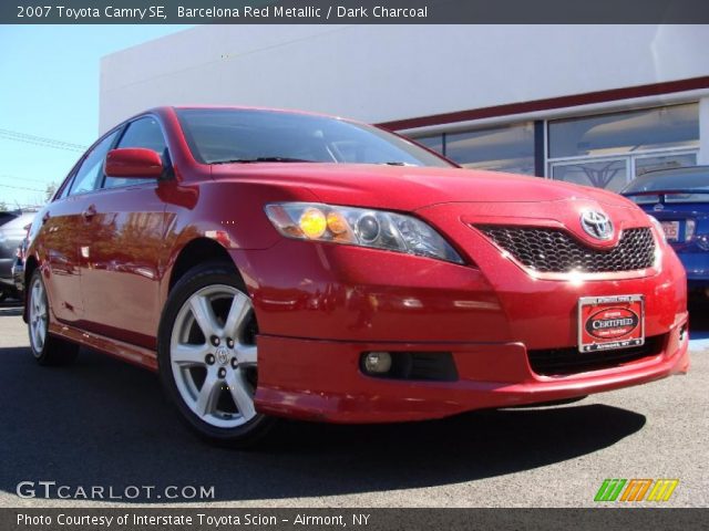2007 Toyota Camry SE in Barcelona Red Metallic