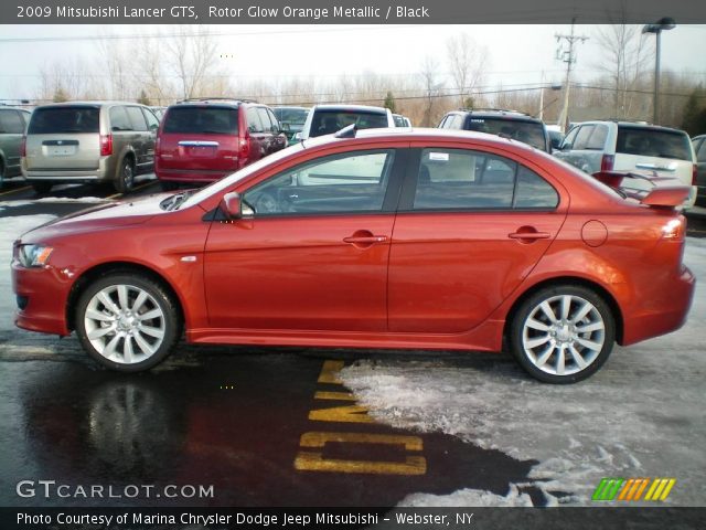 2009 Mitsubishi Lancer GTS in Rotor Glow Orange Metallic
