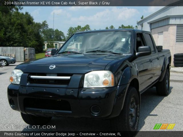 2004 Nissan Frontier XE V6 Crew Cab 4x4 in Super Black