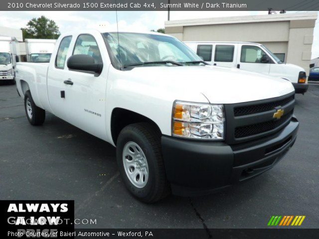 2010 Chevrolet Silverado 1500 Extended Cab 4x4 in Summit White