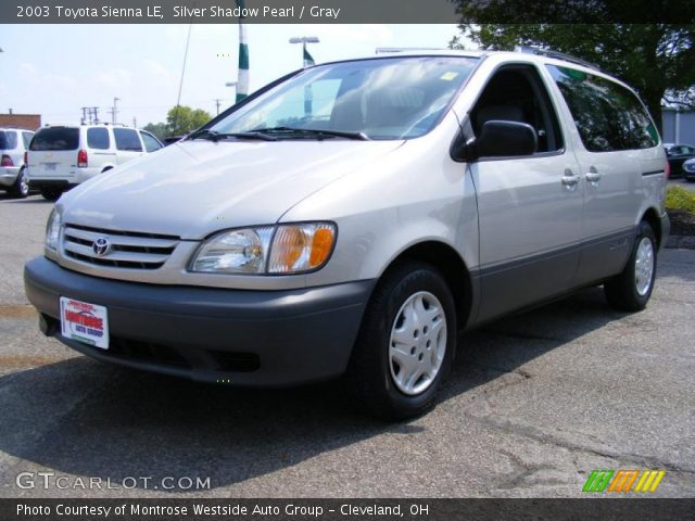 2003 Toyota Sienna LE in Silver Shadow Pearl