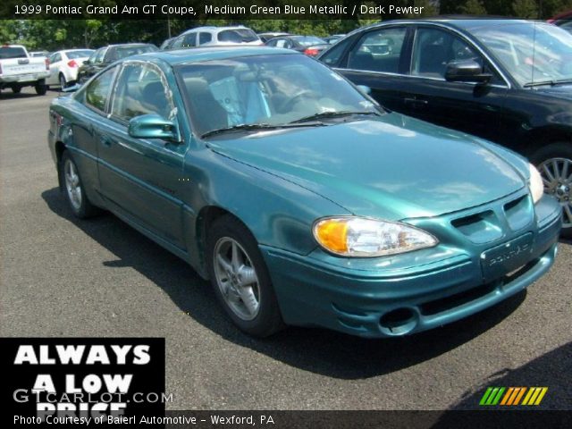 1999 Pontiac Grand Am GT Coupe in Medium Green Blue Metallic