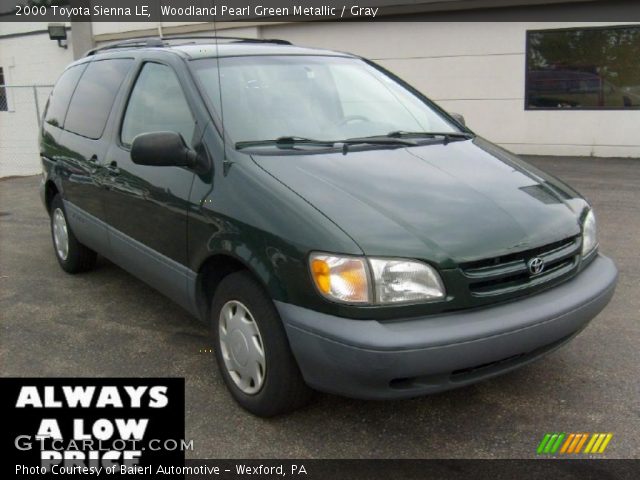 2000 Toyota Sienna LE in Woodland Pearl Green Metallic