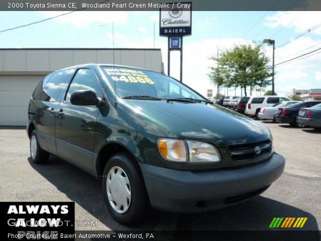 2000 Toyota Sienna CE in Woodland Pearl Green Metallic