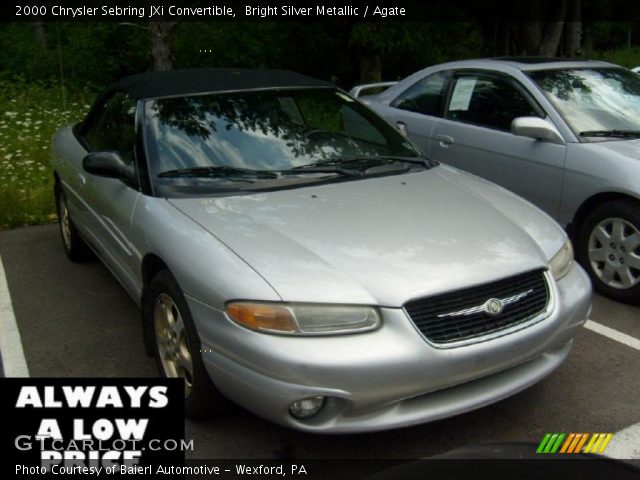 2000 Chrysler Sebring JXi Convertible in Bright Silver Metallic